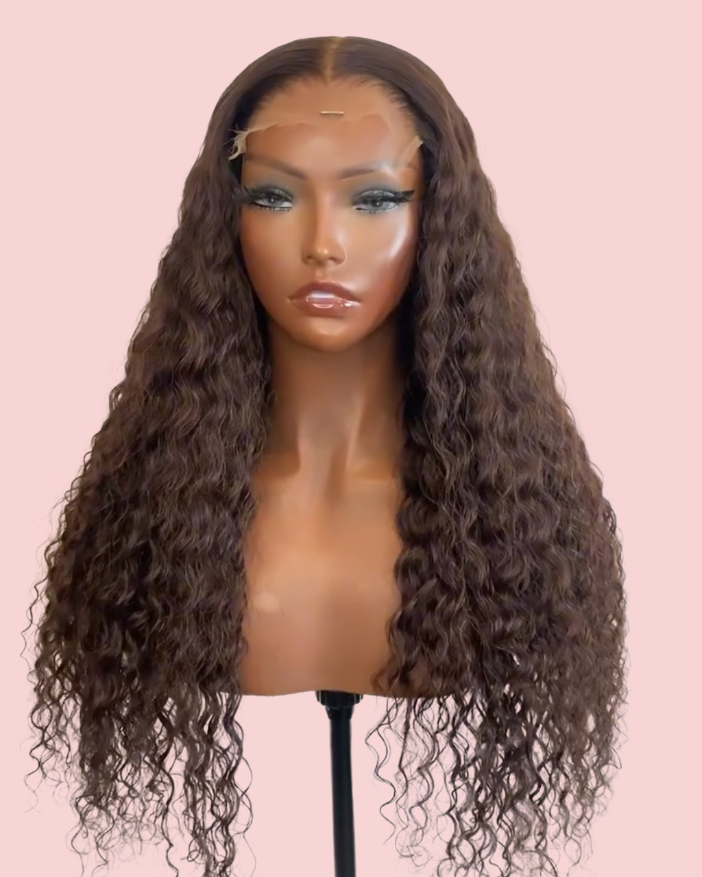 Mocha Mirage - HD Raw Peruvian Chocolate Brown Deep Wave Lace Front Wig
