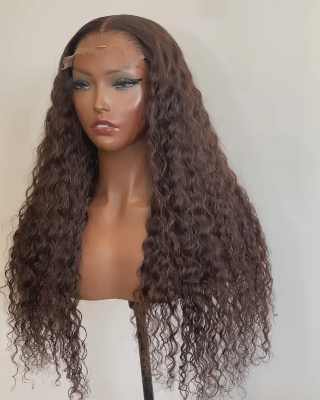 Mocha Mirage - HD Raw Peruvian Chocolate Brown Deep Wave Lace Front Wig